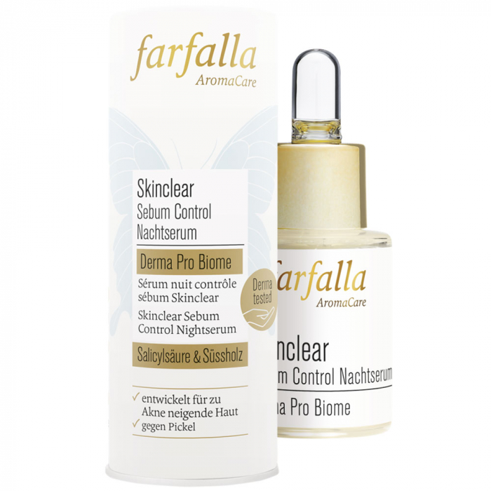 Farfalla Skinclear Ночная сыворотка для контроля кожного сала Derma Pro Biome 15 мл