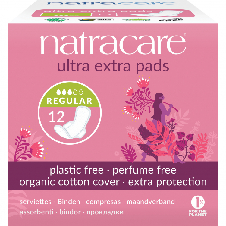 Natracare Ультратонкие прокладки Extra Normal 12 штук