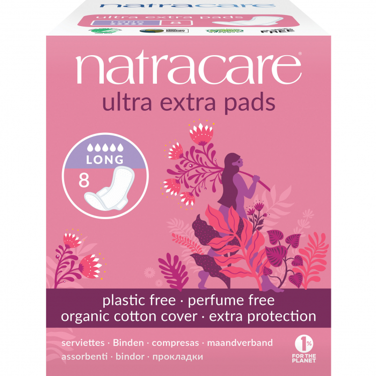 Natracare Ультратонкие прокладки Extra Long 8 штук