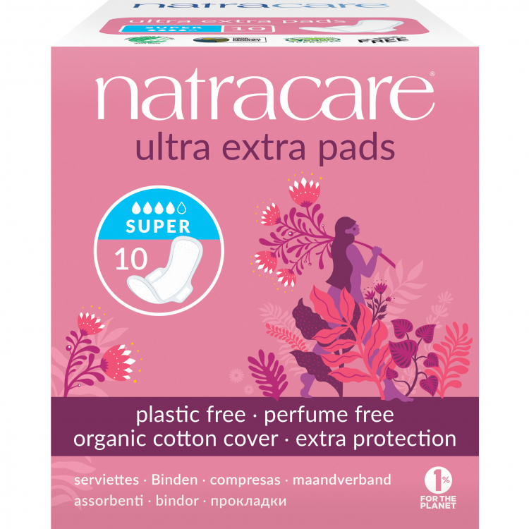 Natracare Ультратонкие прокладки Extra Super 10 штук
