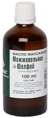 IRIS Масло массажное Можжевельник-Шалфей (тонизирующее) 100 мл