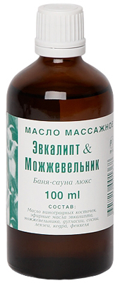 IRIS Масло массажное Эвкалипт-Можжевельник (баня-сауна люкс) 100 мл