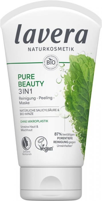 LAVERA Pure Beauty Очищающая пилинг-маска 3 в 1 125 мл
