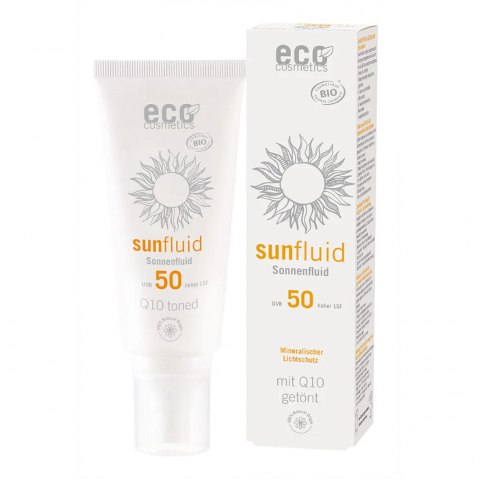 ECO-Cosmetics Солнцезащитный флюид SPF 50 с Q10 слегка тонированный 100 мл
