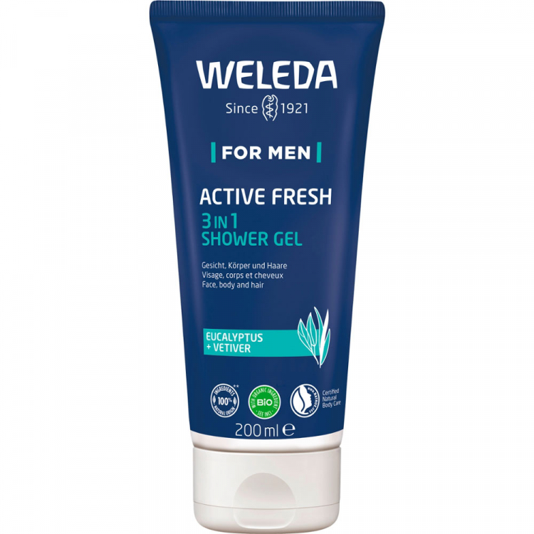WELEDA Гель для душа «3-в-1» Active Fresh для мужчин 200 мл