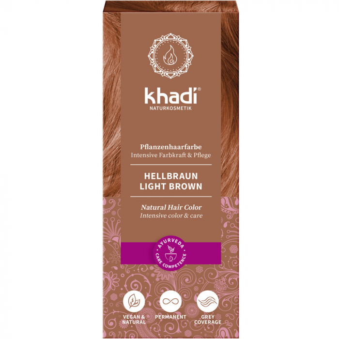 KHADI Органическая краска для волос "Светло-коричневый" 100 г