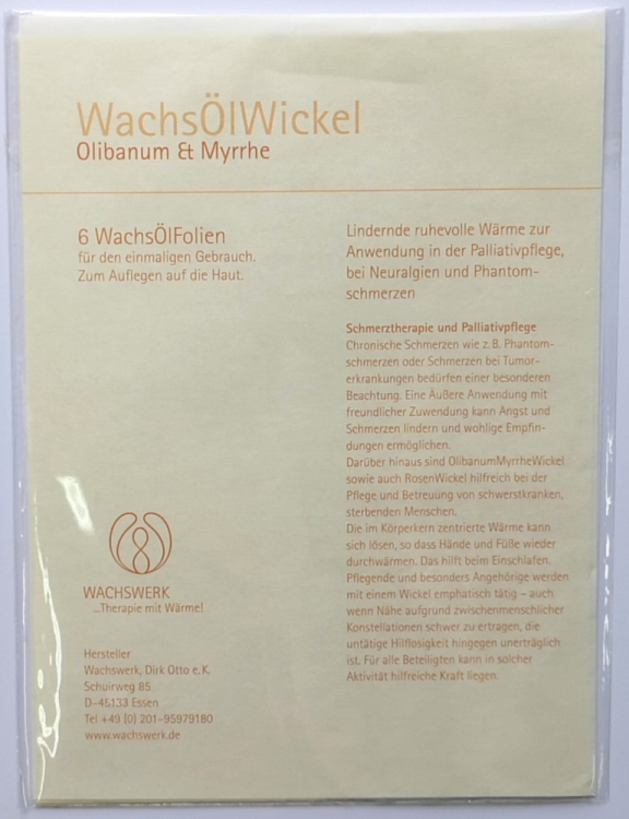 Waсhswerk Пластырь для аппликации с маслом ладана и мирры 6 шт