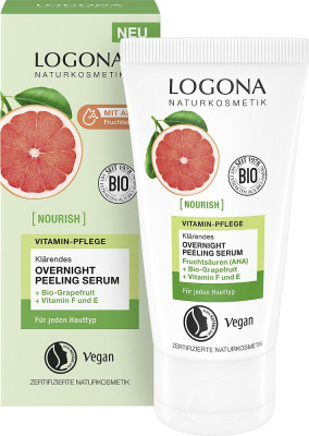 LOGONA Очищающая ночная пилинг-сыворотка с AHA-кислотами 50 мл