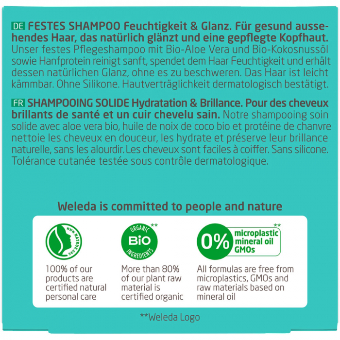 WELEDA Мыло для волос Алоэ вера+Кокос 50 г